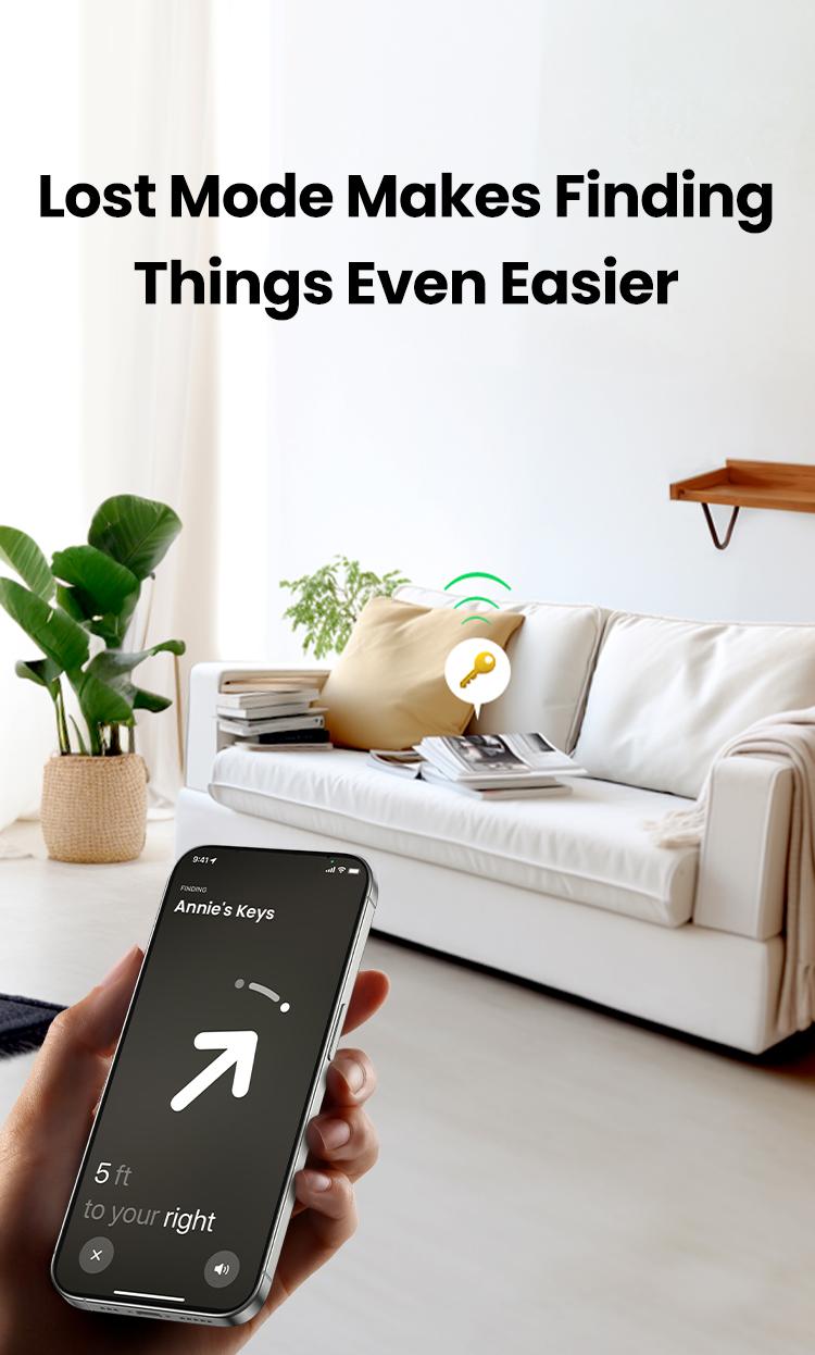 UGREEN 2Pack FineTrack Smart Finder Compatible with Apple Find My (iOS Only) Keys Finder and Item Locator for Luggage, Backpack, Suitcases, Replaceable Battery (Black)nder Smart Tag for Key Luggage Passport，TikTokShopBlackFriday ,TikTokShopHolidayHaul