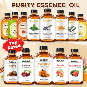 Benatu Essential Oil, Peppermint, Lavender, Eucalyptus, Frankincense For Diffusers, Humidifier Car Air Freshener, Soap Making, Candles, Christmas And New Year Gifts, DIY Candles/Soap 120ml