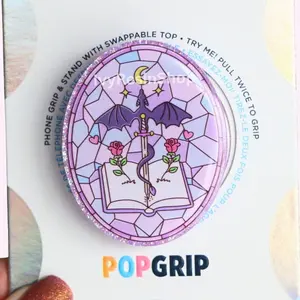 Fantasy Romance Dragon Kindle/Phone Grip: Acrylic Resin Bookish Grip