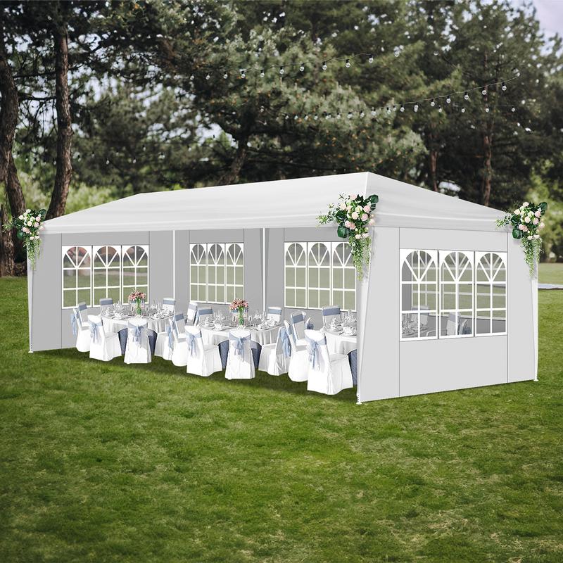 10'x10'/20'/30' Outdoor Canopy Tent, Party Tent with Removable Sidewalls, Event Tents for Parties, Outside Waterproof Wedding Canopy for Birthday, Holiday