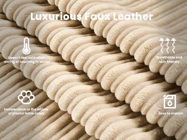 【Stock Up Sale】Ovios 106" Double Layer Cloud Modular Couch with Chaise, Plush Corduroy, No Assembly Required - L-Shaped Sectional Sofa Set with Flexible Configuration - 106"W x 69"D x 36"H, 3 Seater