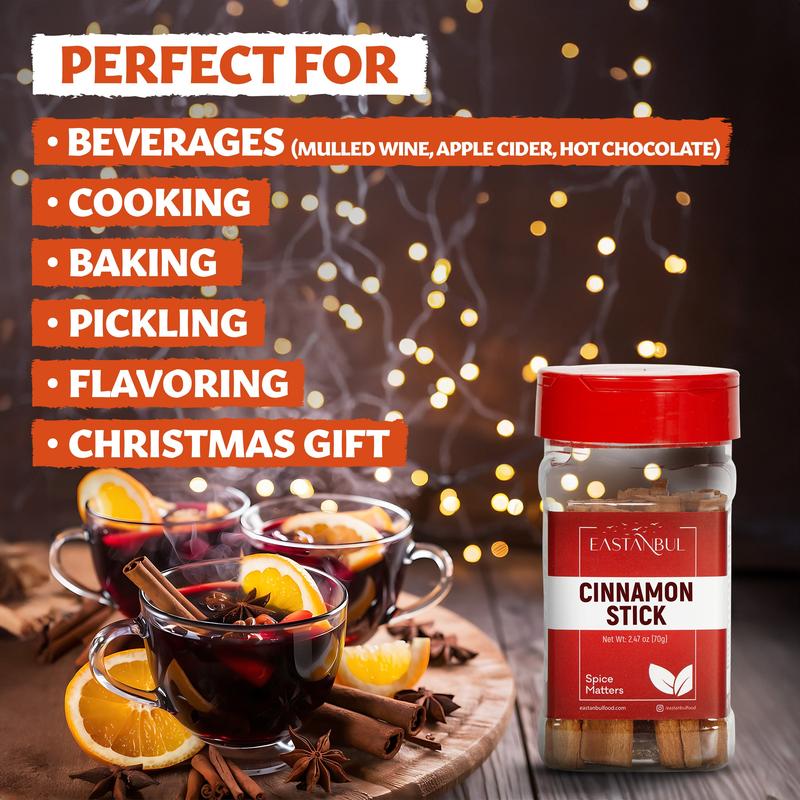 Eastanbul Cinnamon Sticks Whole Cinnamon Sticks Whole Cinamon Saigon 2.47oz Natural Clean Vegan Non-GMO Spice Matters