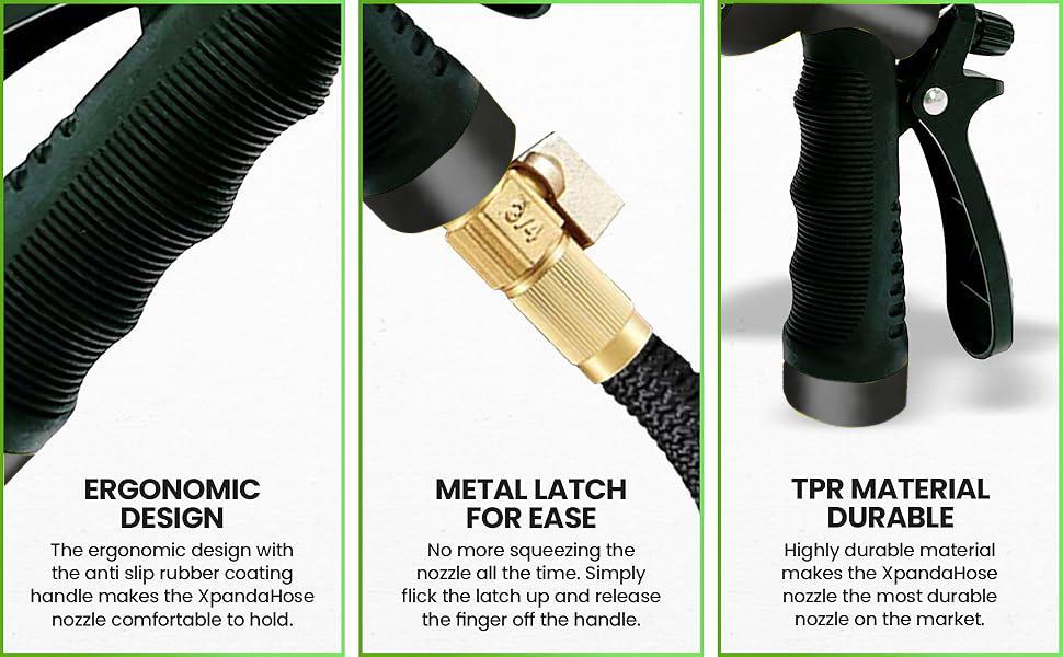 100FT Expandable Garden Hose,Heavy Duty Superior Strength,4 -Layer durable collapsible Latex Core,Extra Strong Brass Connectors ,lightweight flexible water hose
