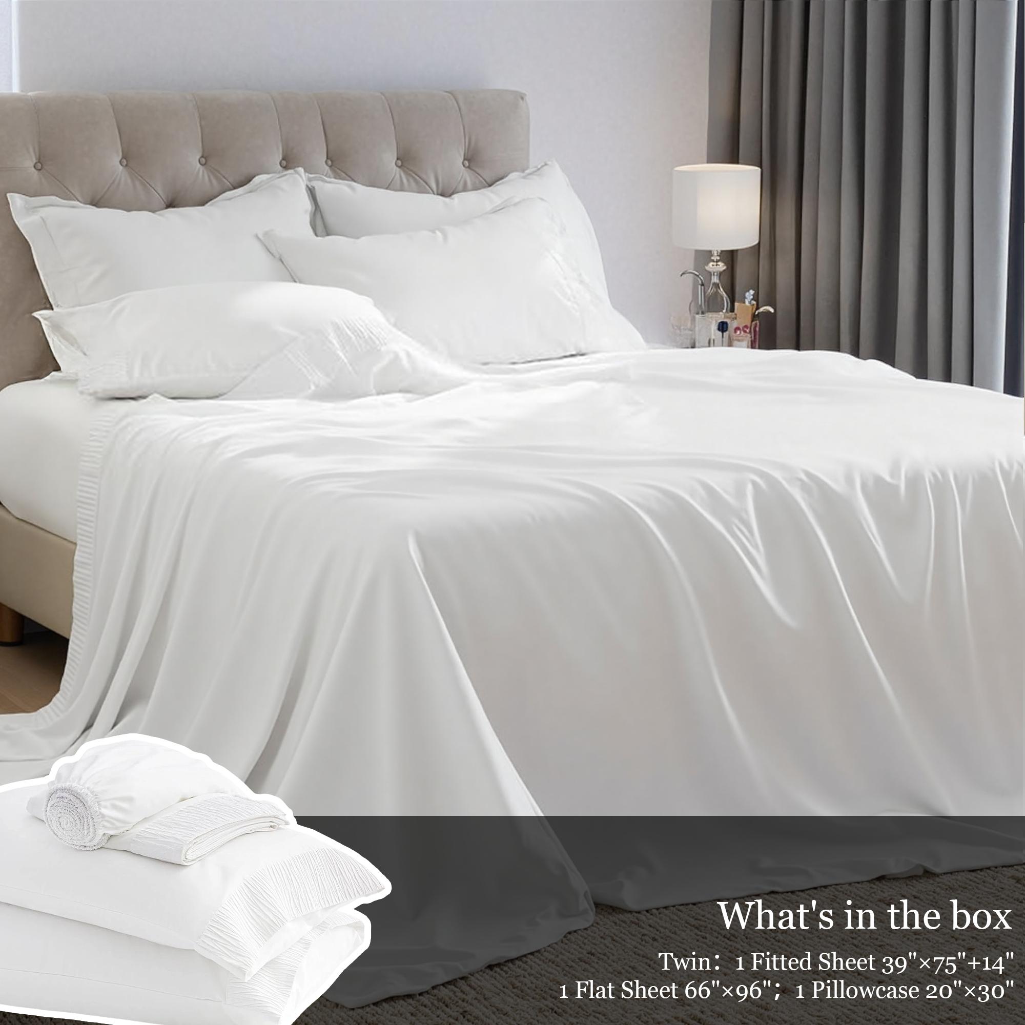 4-Pc Bed Sheets Set - Romantic Embossed Design & Brushed Microfiber  Bed Set- King Bed Sheet & Pillowcases - Upto 14" Deep Pocket Hotel Luxury Queen Sheets