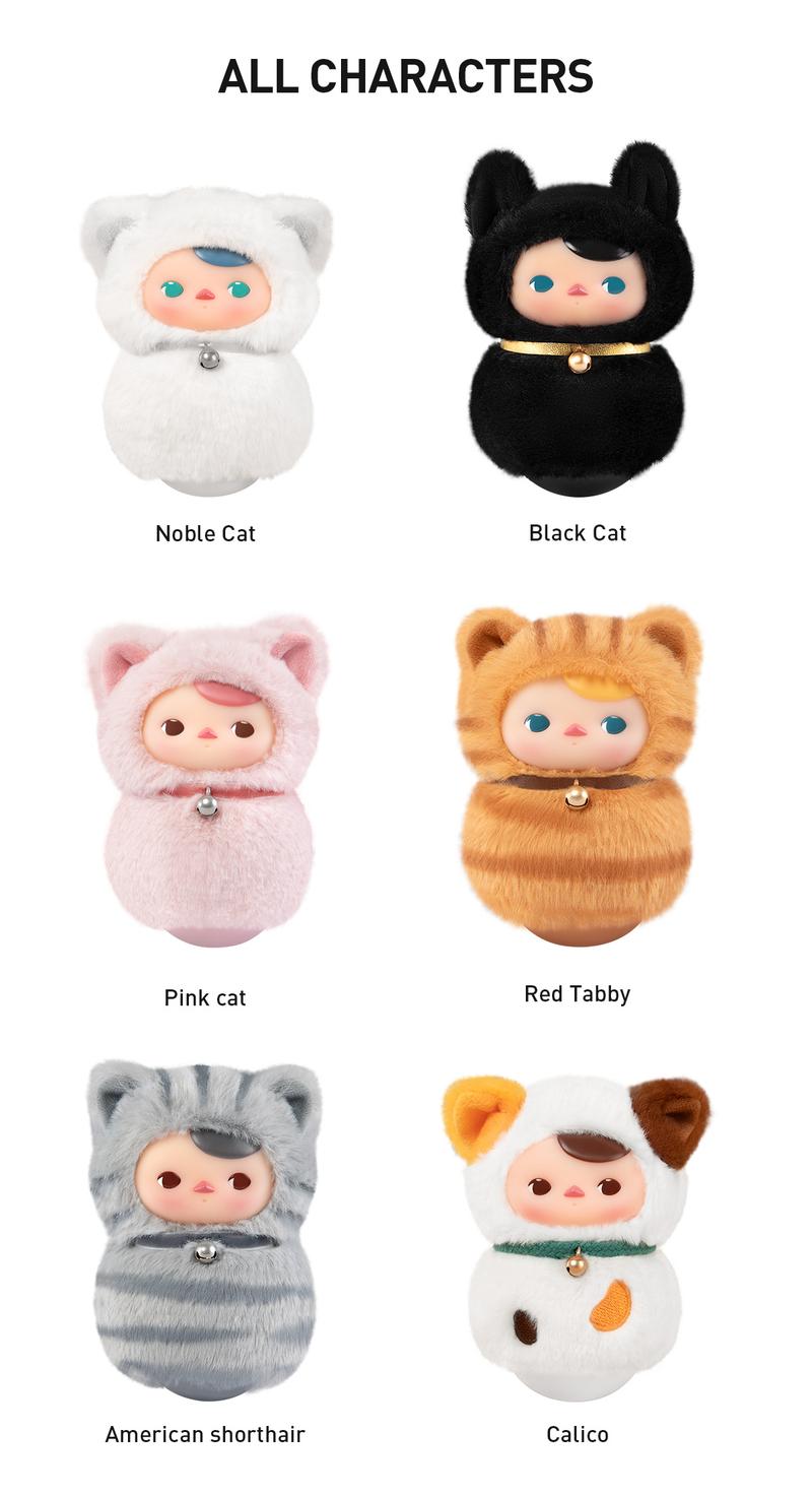 [Spanish]–PUCKY Roly-Poly Kitty Series – Muñeco de Peluche de Vinilo