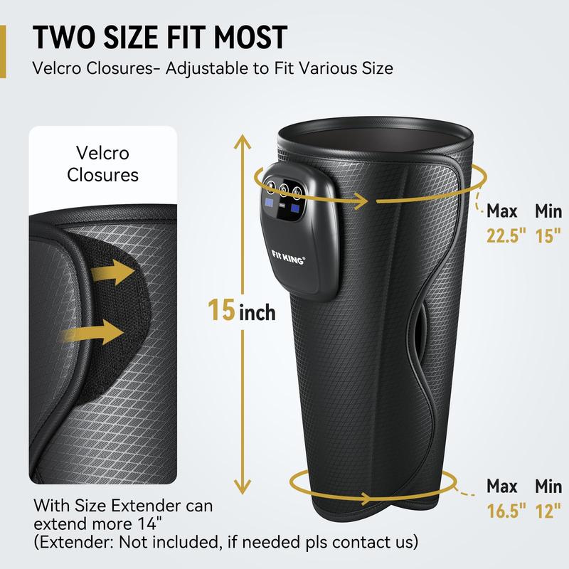 【FIT KING】 Cordless Calf Massager, 3 Modes & Intensities, Rechargeable Leg Massager Comfort Massaging Device for Christmas gift Black friday