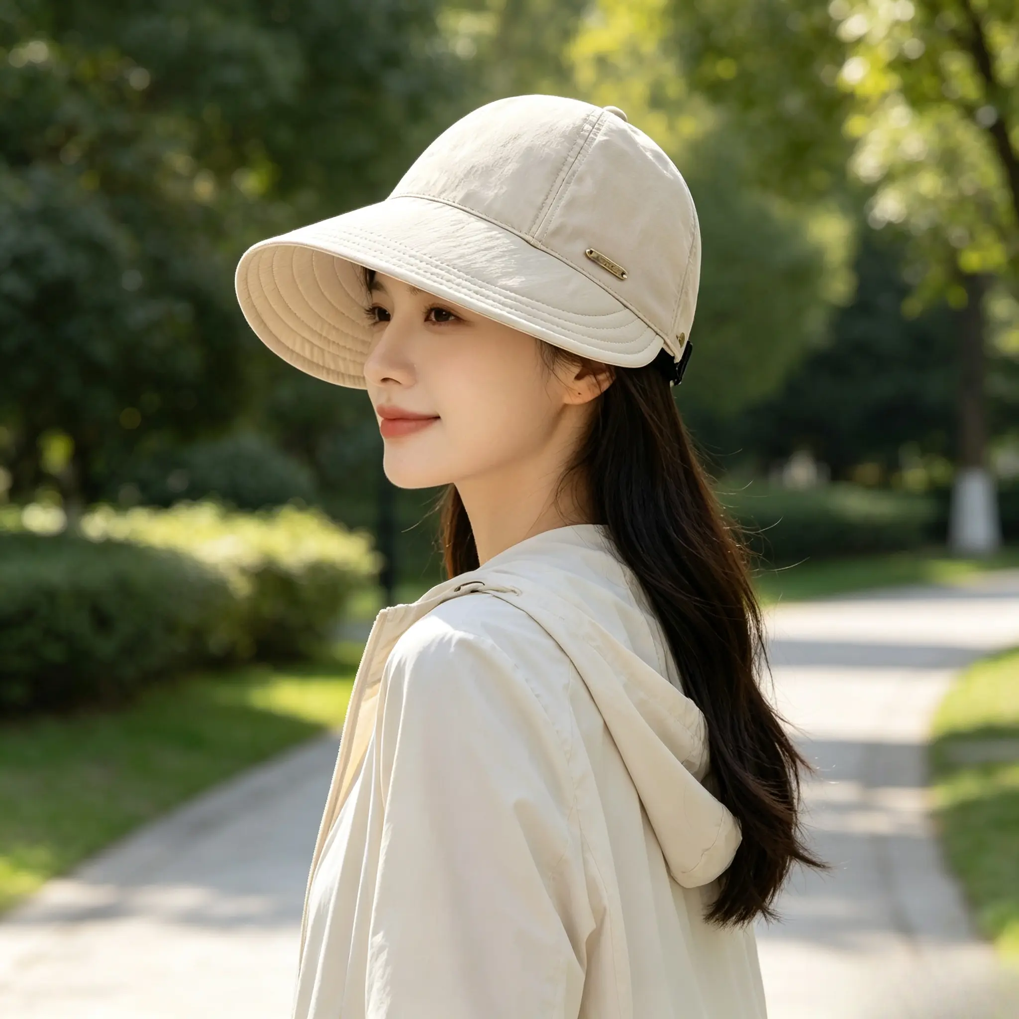 Women's Elegant Beige Bucket Hat - Comfortable Design - Ideal for Daily Wear, Outdoor Activities