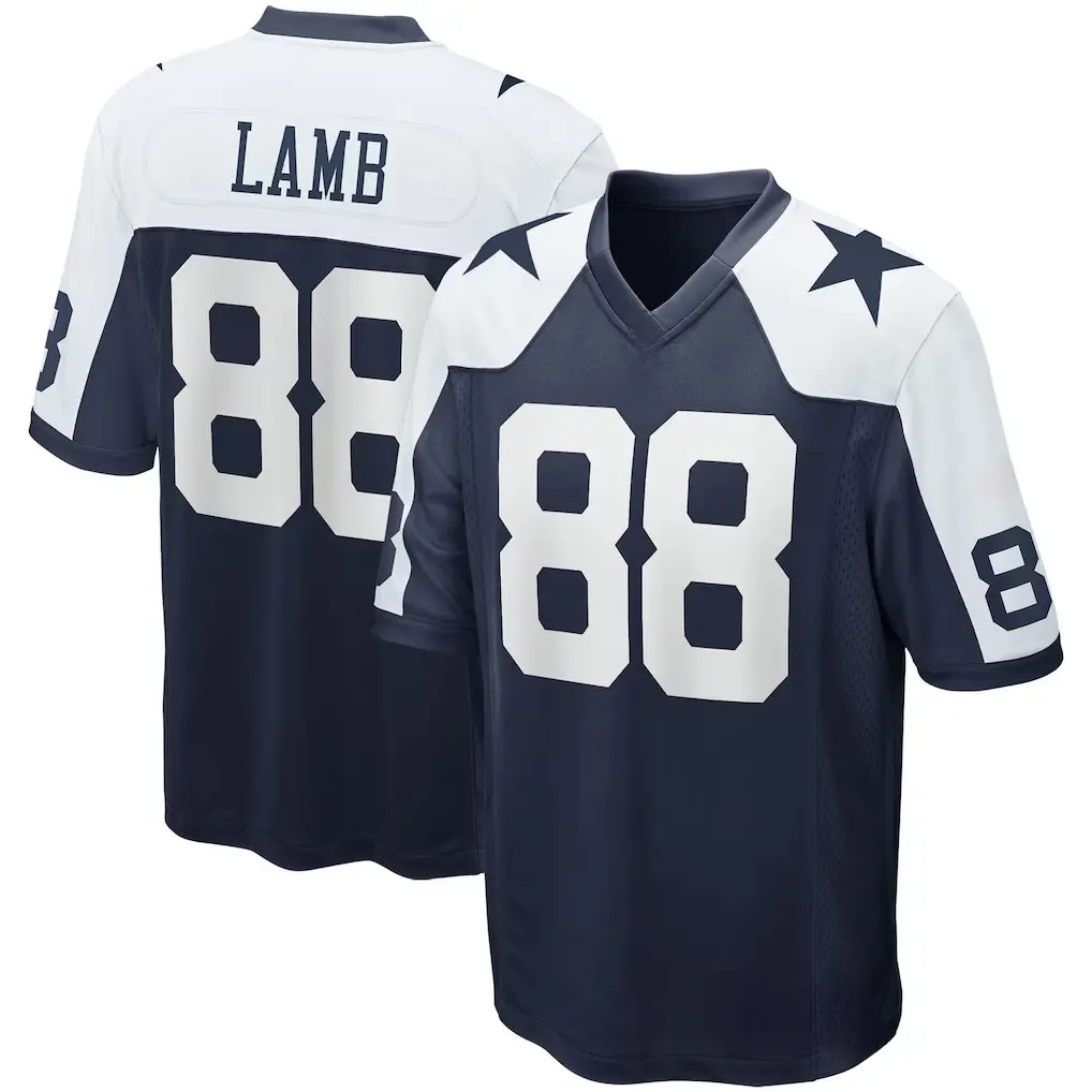 Unisex Football inspired by Dallas Team Lamb 88 Fashion Alternate Game Team Jersey - Navy
