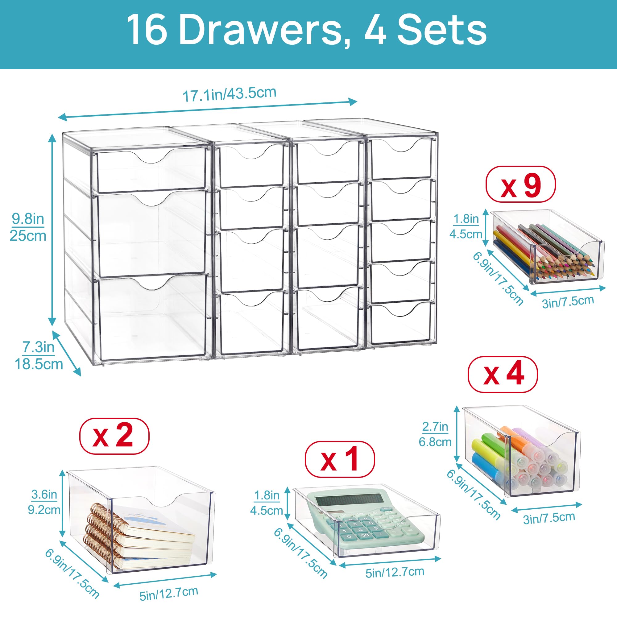 【Live only】Vtopmart Acrylic Organizer with 16/32 Drawers Clear Storage Drawers for Office Supplies Desk Organization and Storage for Makeup Jewelry Art Crafts Non-Slip Silicone Pad Variety of Drawer Options for Desk Vanity Pantry New Year Gift 【Live only】Vtopmart Acrylic Organizer with 16/32 Drawers Clear Storage Drawers for Office Supplies Desk Organization and Storage for Makeup Jewelry Art Crafts Non-Slip Silicone Pad Variety of Drawer Options for Desk Vanity Pantry New Year Gift
