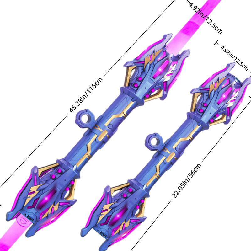 Retractable Double Sided Lightsaber - 24 LED Colors, Telescopic Handle, Galaxy Warrior Toy, Best Holiday Birthday Gift for Kids 2024