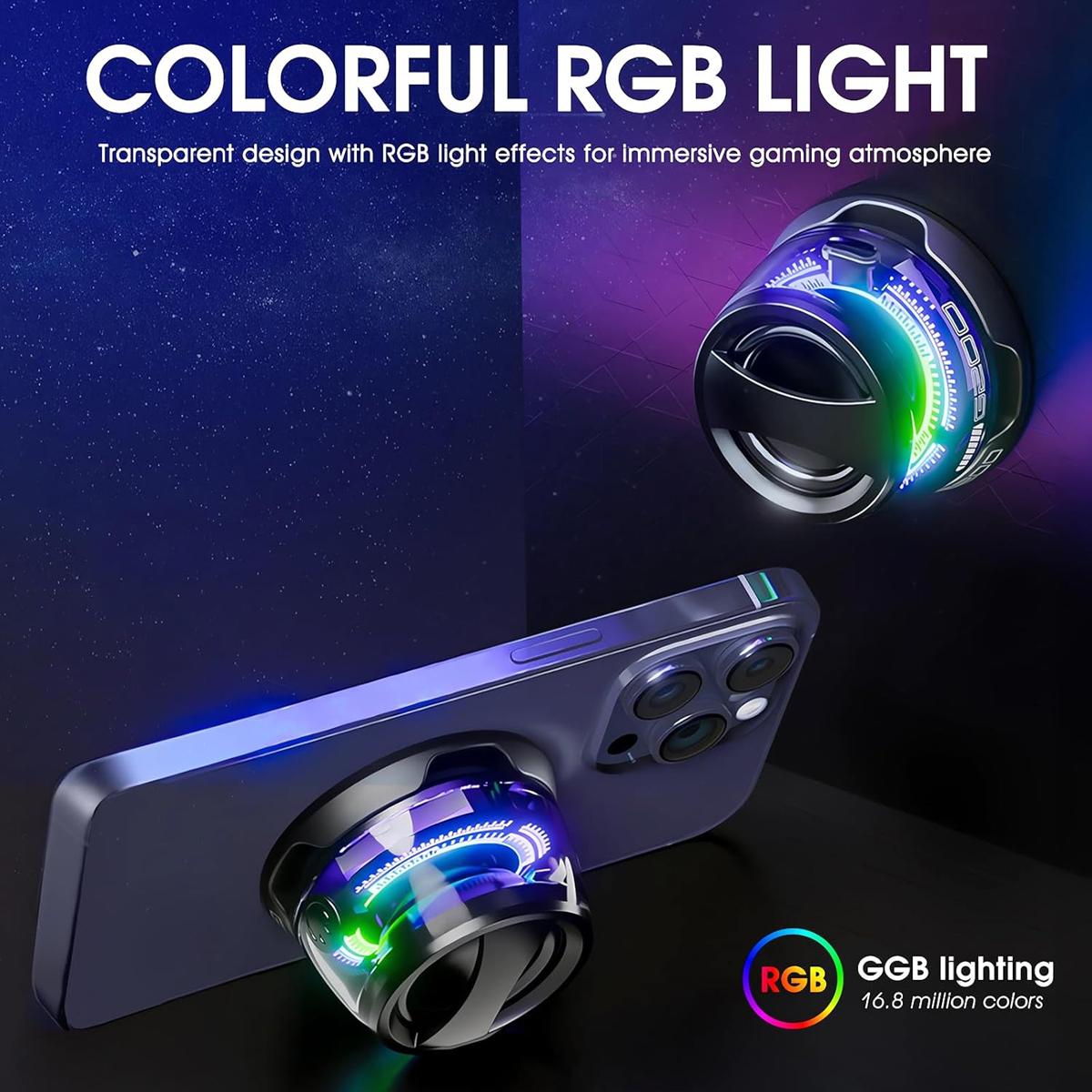 JUSIEX Magnetic Mini Bluetooth Speaker, RGB Light, TWS Stereo, Portable ...