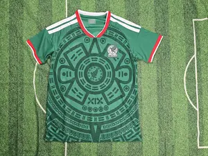 Mexico  Mens Soccer Jersey Playera de Mexico Male Football Shirt Green with Team Logo