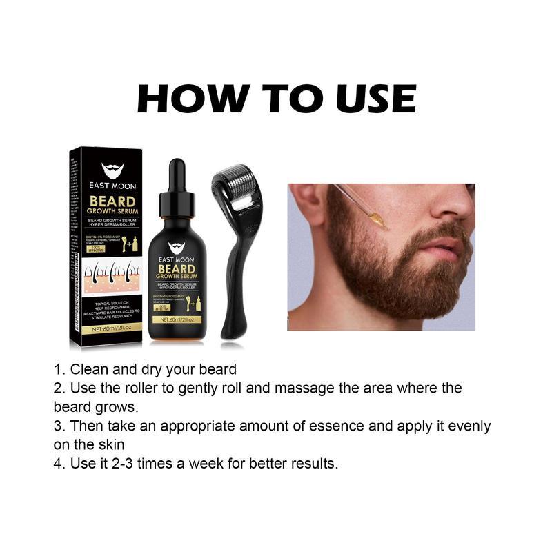 Beard Growth Kit For Men and Women, Hair Loss and Hair Regrowth Treatments,Nutritional Oil for Thicker and Shiner Beards, Black