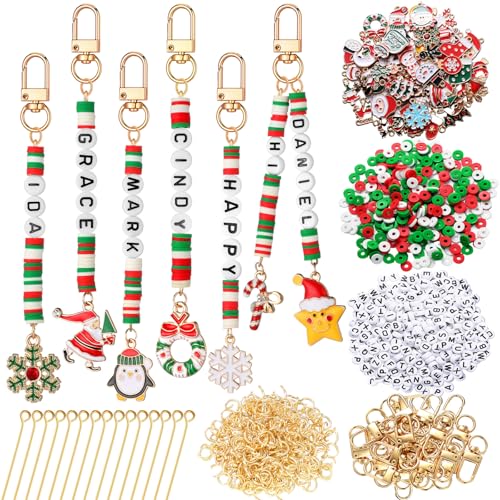 564/2823 Pcs Graduation Soccer Bead Keychain Making Kit DIY Craft Adjustable Sport Letter Bead Charm for Class Students Friends Sport Theme Party Favor Gift Backpack Accessories Holiday Decoration