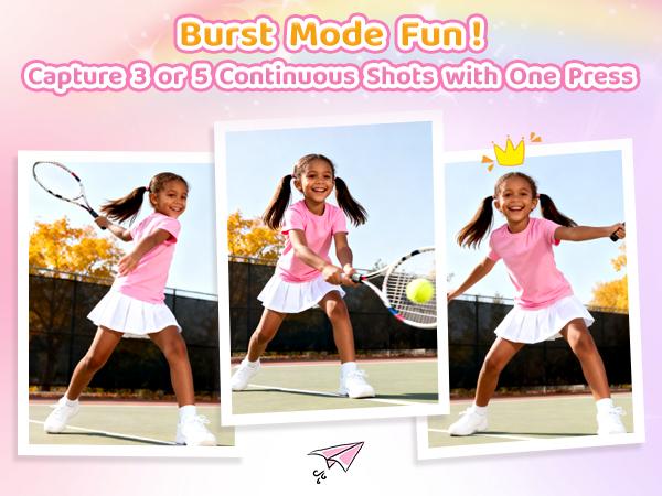 [JADENS] Instant Print Camera for Kids, Birthday Gifts for Girls Boys, HD Digital Video Cameras for Toddler,Included 32GB SD Card-Purple