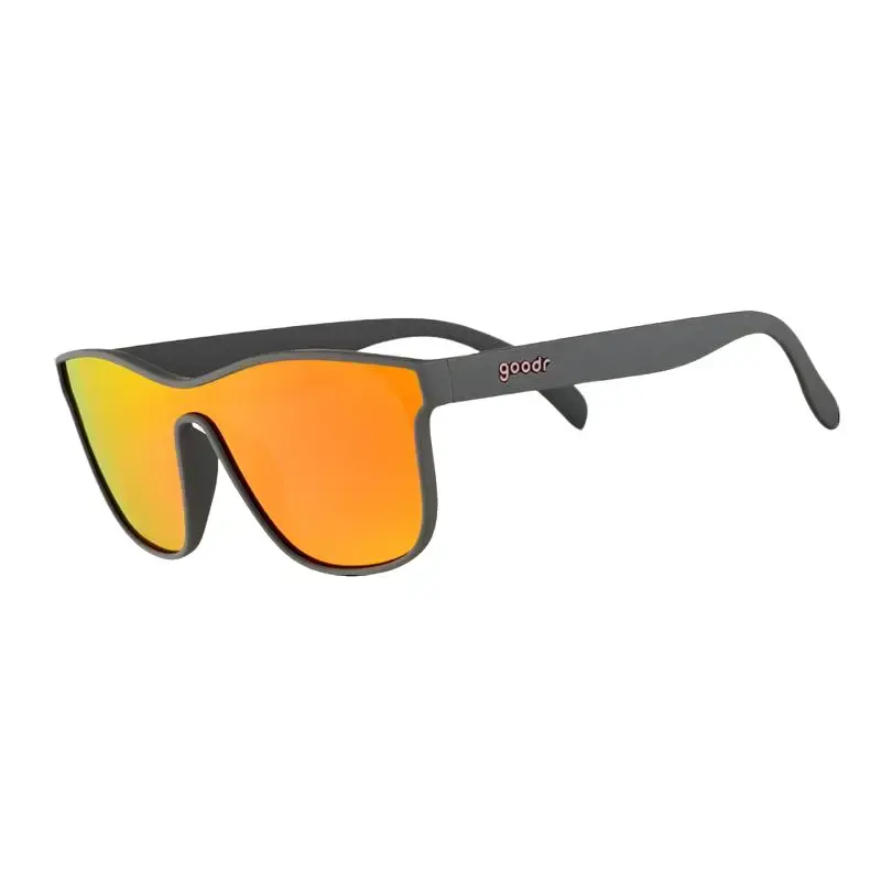 goodr Voight-Kampff Vision Medium Size (VRG) Solid Gray Frame with Rose Lens, UV400, No Slip No Bounce No Tangle