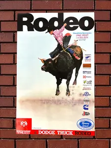 Lane Frost Vs Red Rock Vintage Poster