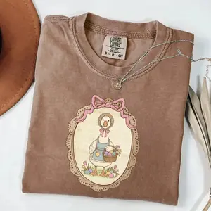 Comfort Colors Vintage Goose Shirt, Grandma Core Coquette Cottagecore Tee, Oval Frame Easter Goose, Homestead Farmhouse Graphic