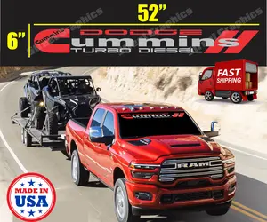 CUMMINS DODGE TURBO DIESEL WINDSHIELD VINYL DECAL STICKER