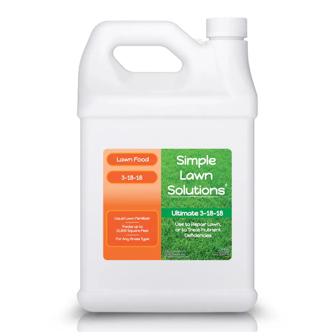 Lawn Food 3-18-18 | High Phosphorus & Potassium Liquid Fertilizer | Strong Roots & Turf Protection | Ready-to-use Attached Sprayer | 1 Gallon