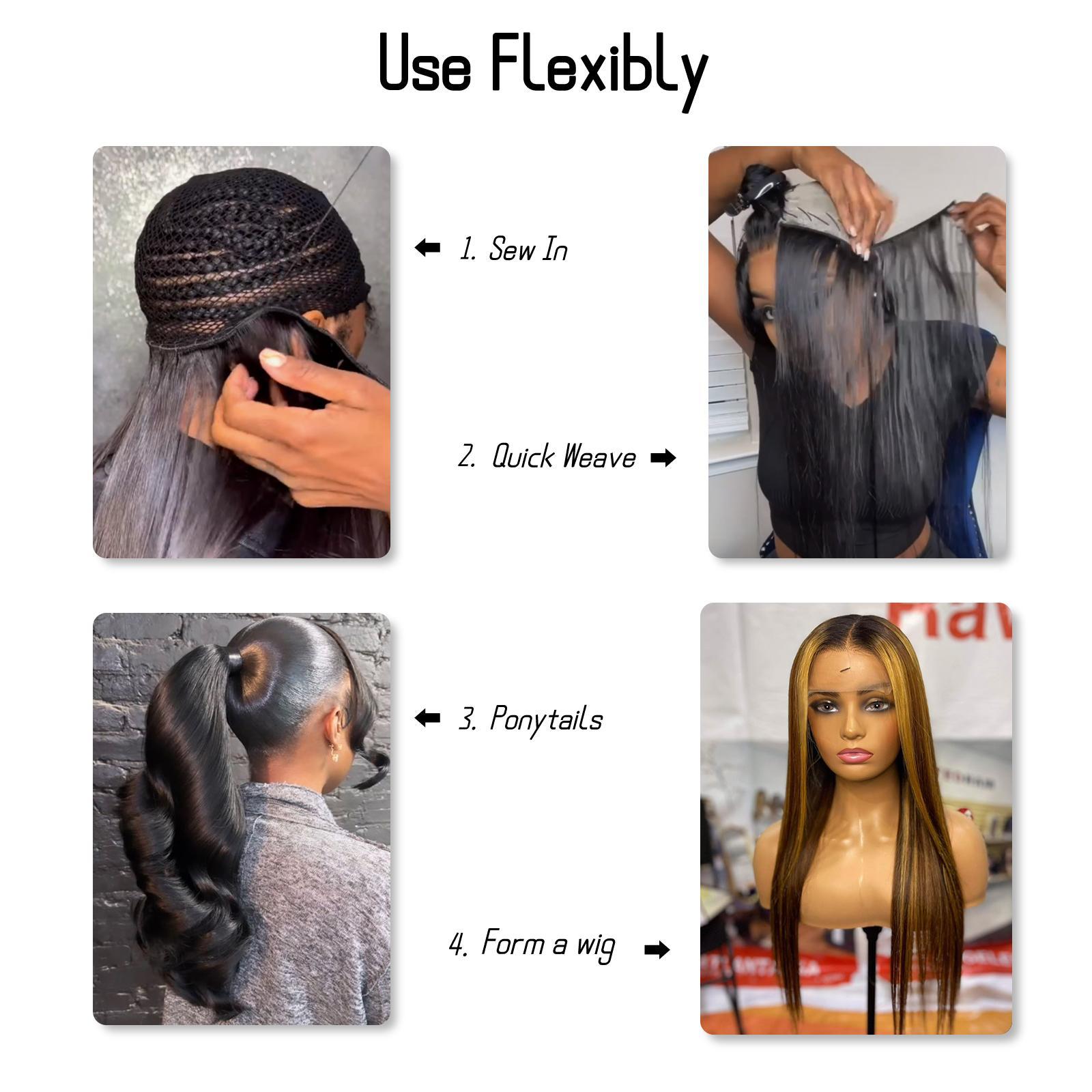 [LIVE-ONLY] Wequeen Budget Friendly 10A Grade Brazilian Virgin 100% Human Hair Straight Body Wave Deep Wavy Quick Weave Sew in/Glue in Viral Hair Bundles