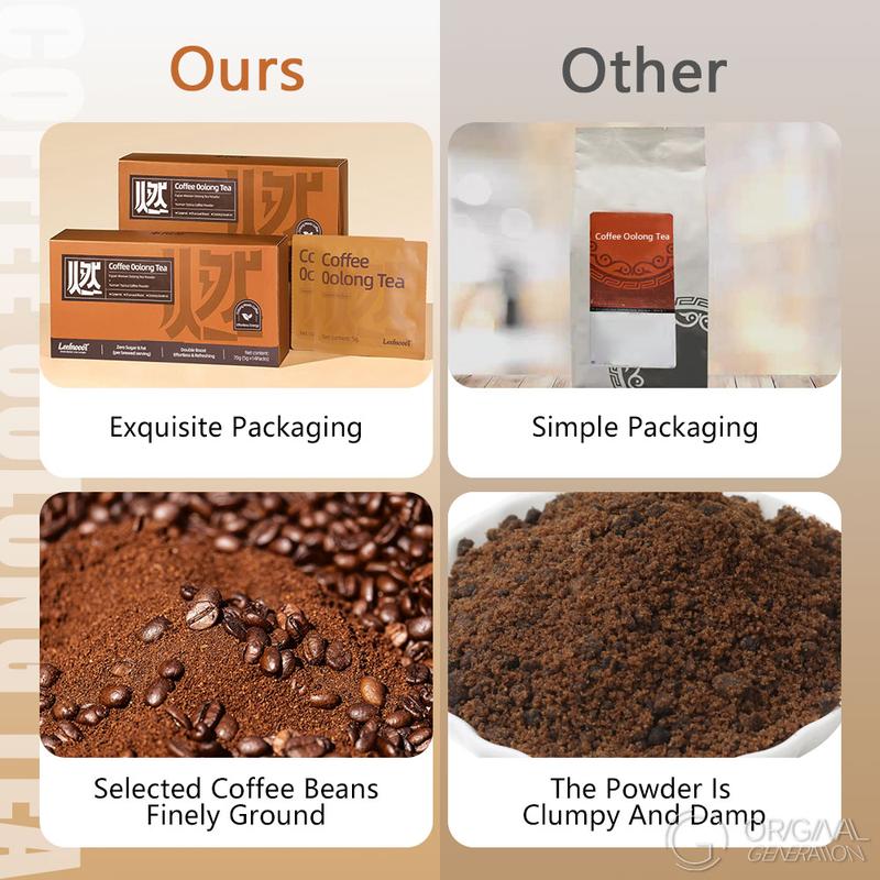 Wloss Tea BOGO Oolong Tea With Coffee 2 Cartons (1Carton 70g 5g × 14 pack)x2 With Free Forest Thermos Rich Complex Flavor Profile Premium Ingredients