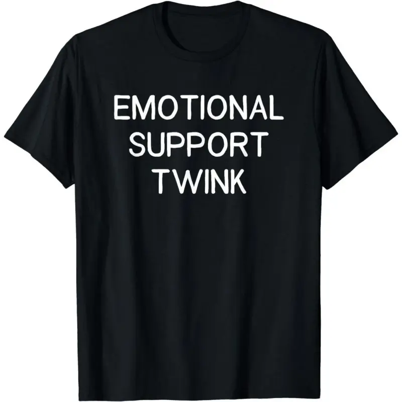 Cotton Short Sleeve Emotional Support Twink T-Shirt For Men