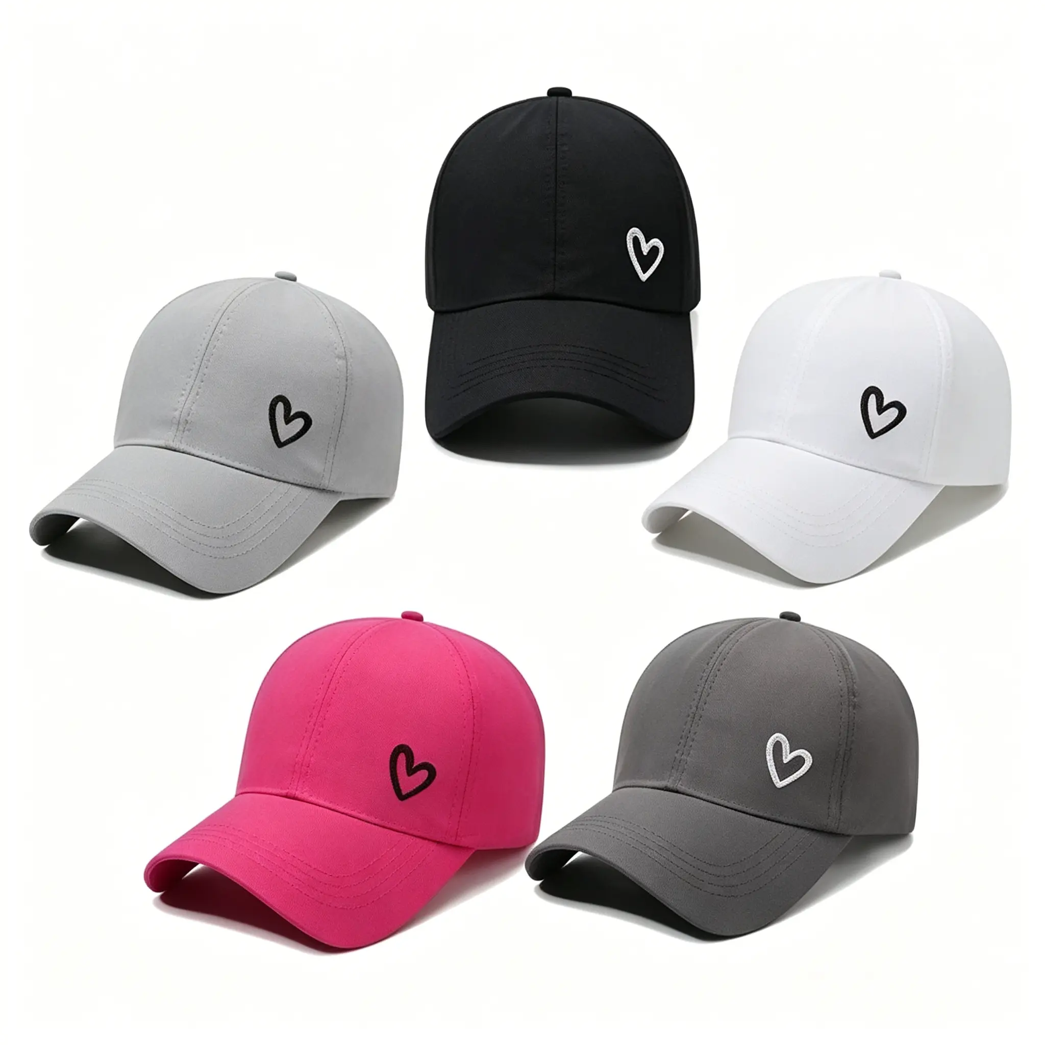 Women's Casual Baseball Cap - Adjustable Fit Hat with High Ponytail Hole, Breathable Mesh Panel, Solid Color for Summer Outdoor Sports, Golf Hats for Women Accessories (White, Black, Gray, Rose Red), Accessories For Women