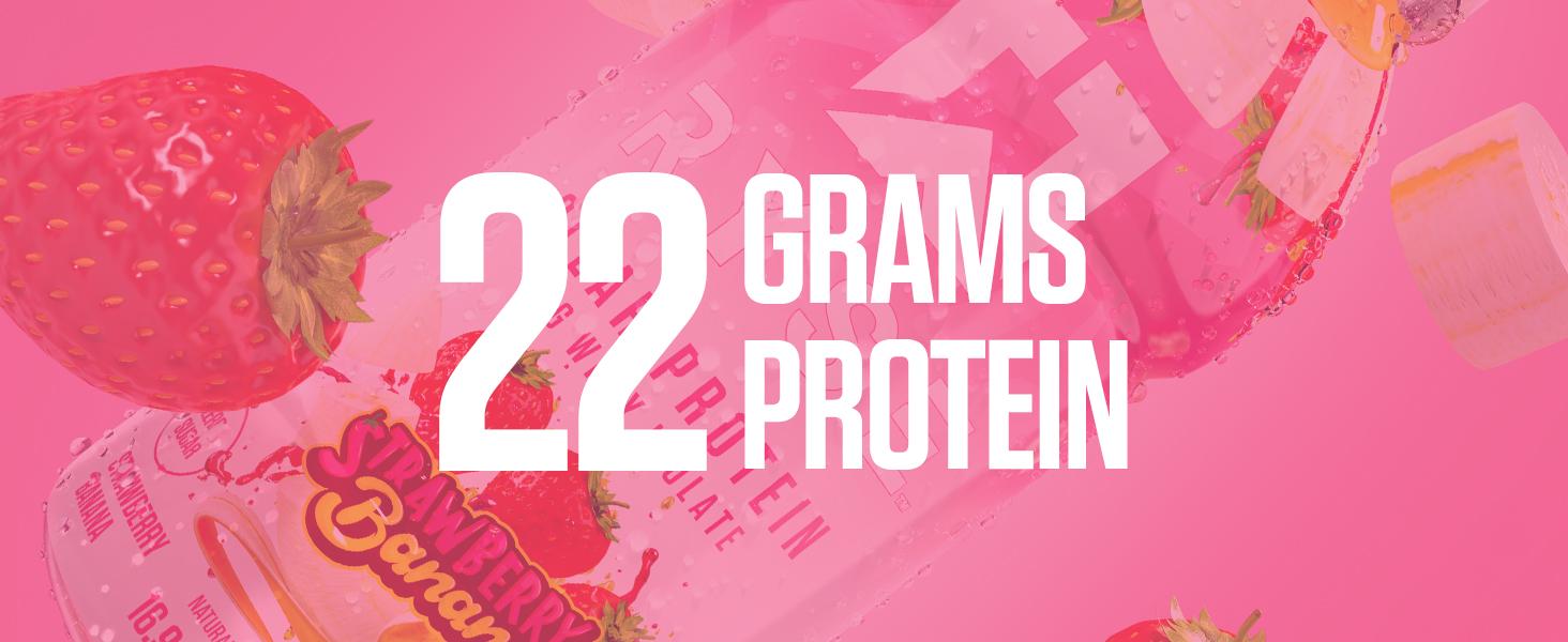 RYSE Clear Protein Shake - Pack of 12 - Whey Isolate 22g Protein, 100 Calories, Sugar-Free, Refreshing Ready-To-Drink Beverage - 16.9 fl oz