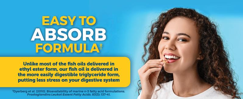 Viva Naturals Omega 3 Fish Oil Supplement for Women and Men - 2500 mg Triple Strength Fish Oil Pills with Re-Esterified Omega 3 Fatty Acids Including EPA, DHA DPA - 90 Pescatarian-Friendly Softgels