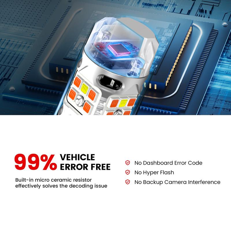 Lasfit (CK Socket) 3157 4157 LED Turn Signal Bulbs CanBus-Ready Switchback CK Socket | T3 Series,2 PCS