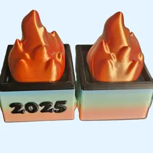 Dumpster Fire Keycap Clicker – 3D Printed Fidget Toy – Mechanical Switch Desk Clicker – Funny Office Gift – Shiny Flame Keycap