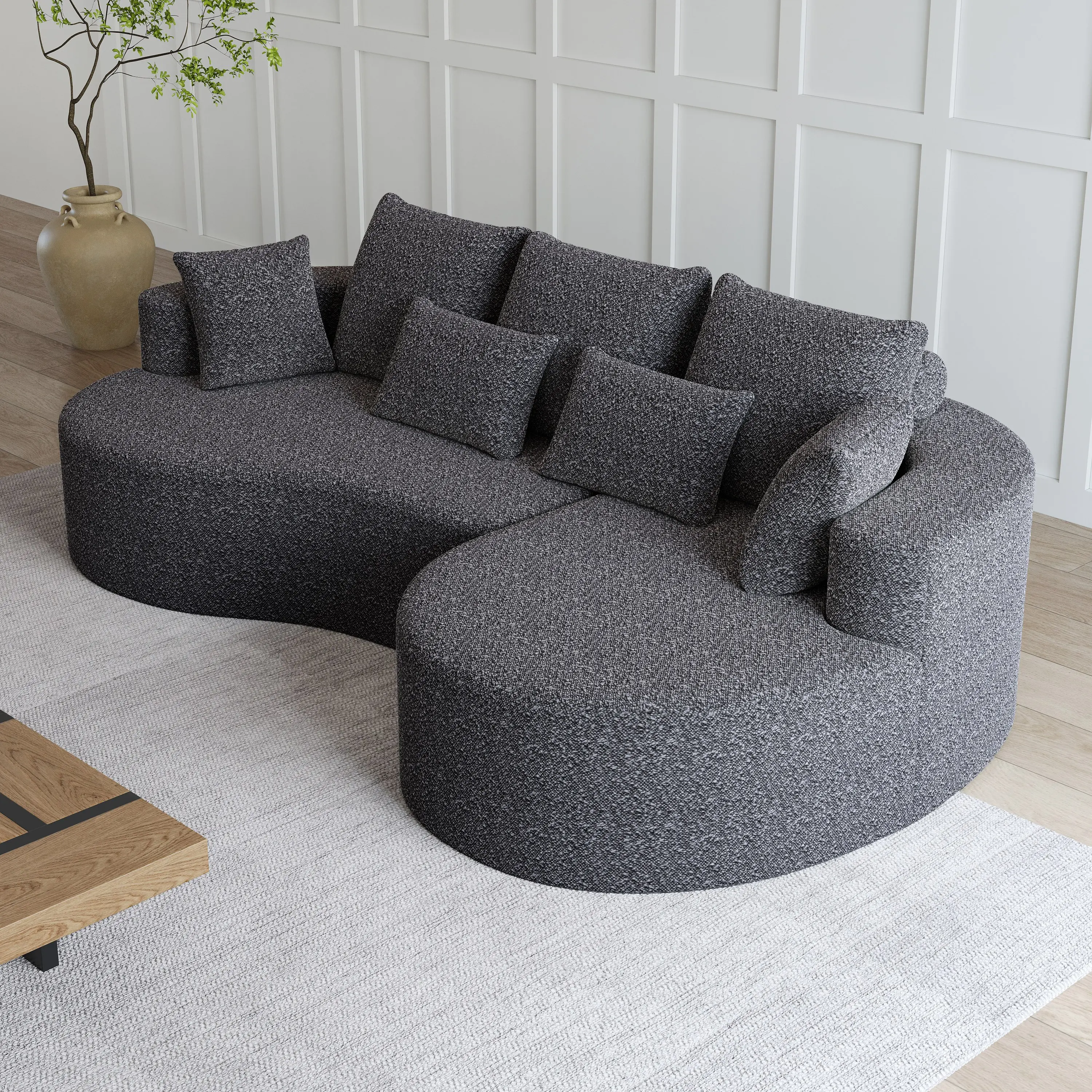 Gray + Right side + Foam + Four seats