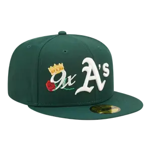 New Era Oakland Athletics Crown Champs WS Men Fitted Hat Green
