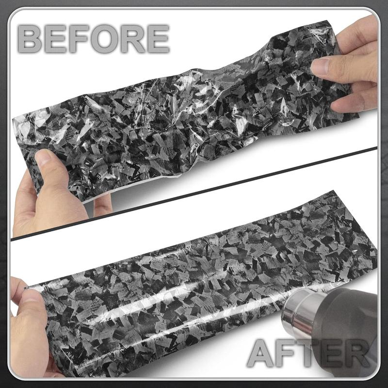 60 x 12 inch Froged Carbon Car Body Sticker Decal, 7D Vinyl Film Wrap Protector Sticker, 1 x 5FT Self-Adhesive Air Bubble Free Easy to Install, Universal For All Cars SUVs Sedan Coupe Truck Pickup Bike Motorcycle