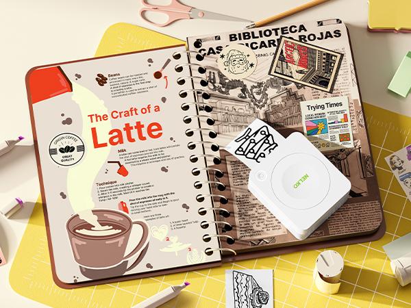 Genuine Thermal Printer Stickers for PM230 Photo Printer, 54mmx3.5m Mini Printer Paper for Photos, Note, 3 Rolls(No Printer)