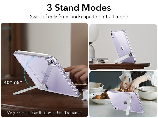 ESR Classic Series Case for iPad mini 6/7, Yellowing Resistant, Hard Back, Thin and Lightweight, Shock and Drop Protection, Supports Pencil Pro and Pencil(USB-C)