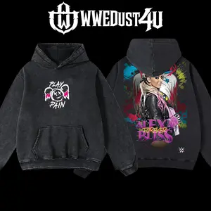 WWEDust4U Retro Vintage Limited Edition Alexa Bliss "Twisted" Hoodie 100% Cotton Blend Pre-washed for Softness Classic Menswear Oversized - T-Shirt