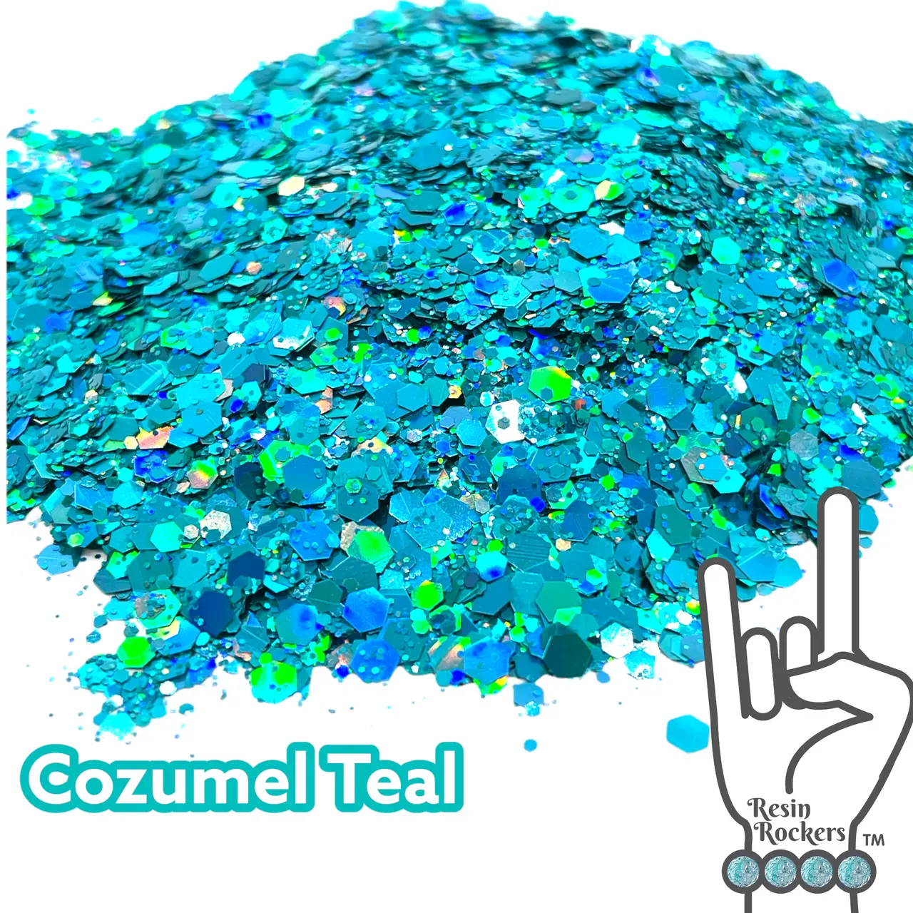 Cozumel Teal Holographic Chunky Glitter Mix