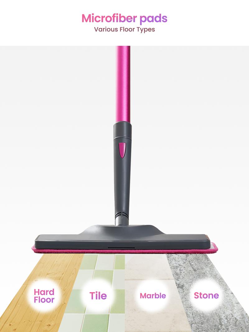 Schenley 19-in-1 Steam Mop Dual-Rod Design with Detachable Handheld Steamer for Walls, Grouts, Hard Floors, Tiles, includes Multi-purpose Accessories, Washable Microfiber Pads and Disposable Pads