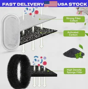 40pcs Cat Fountain Filters Replacement for 67/108/135oz Pet Drinking Replacement