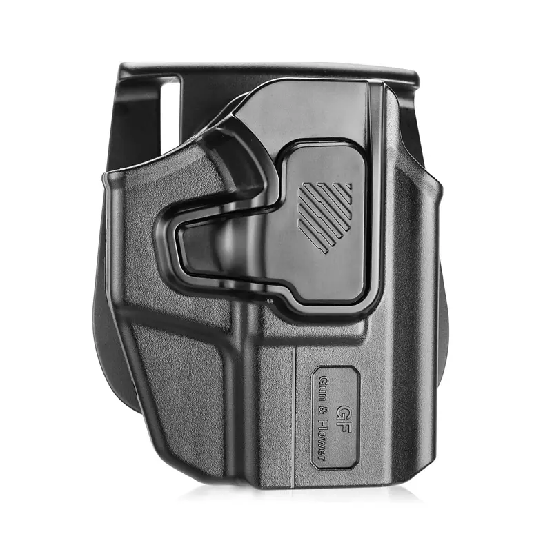 Universal OWB Holster, Compact Size Universal Holster for G3C /P365 Xmacro/M&P Shield Plus/G43 G43X MOS/Hellcat Pro/XDS/9mm/380 Shield EZ,M&P shield X,Index Finger Release System,Adj Cant/Retention,Right Hand,delasforyoudays