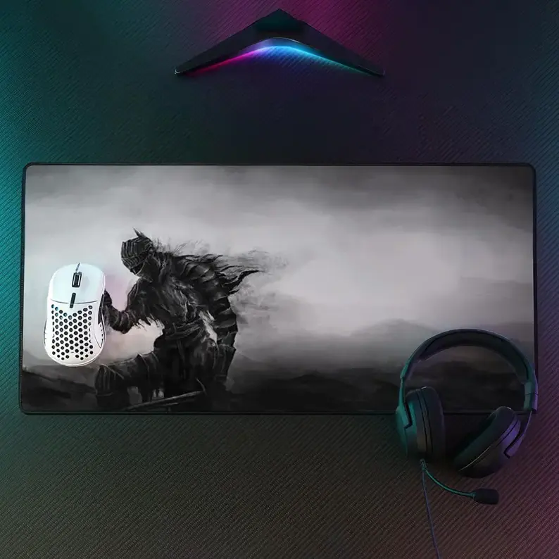 Dark Souls Mouse Pad, RPG Gaming Desk Mat, Knight Bonfire Extended Desk Pad – FASTSHIPPING
