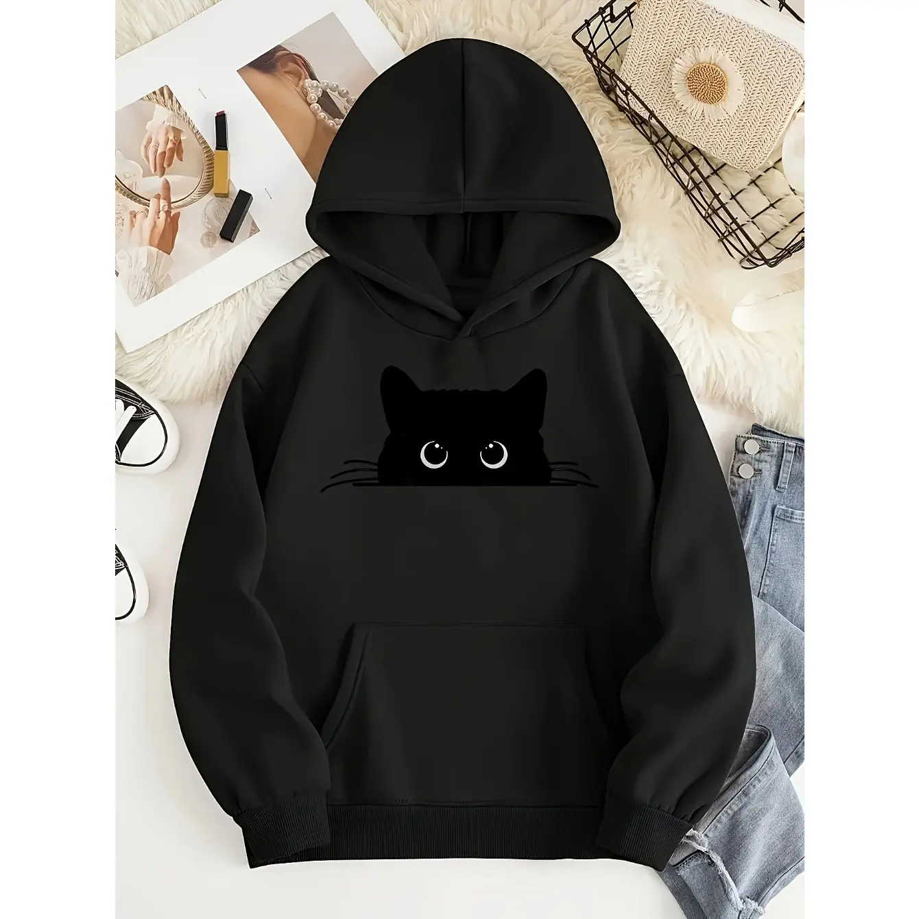 red and white hoodie graphic review - TikTok Shop