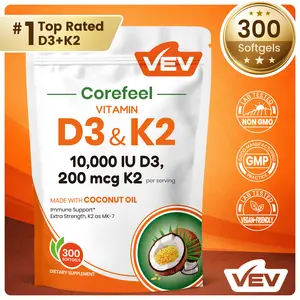 VEV Corefeel Vitamin D3 K2 Supplement Softgels, Mothersdaygift