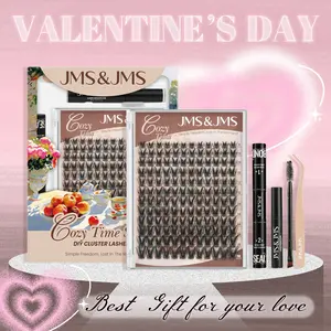 Victory Kit l JMS&JMS 0.05mm Invisible Band Eyelash Cluster Individual Manga Lashes, C Curl for DIY Eyelashes Extension,Waterproof Long Lasting Flawless Makeup