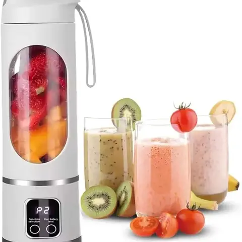 Portable Digital Juicer Blender - Personal Smoothie Maker, Shake Machine, LED Display, 3-Mode Fruit & Vegetable Mixer, Leak-Proof Large Capacity, USB-C Rechargeable, Ideal for Home & Travel