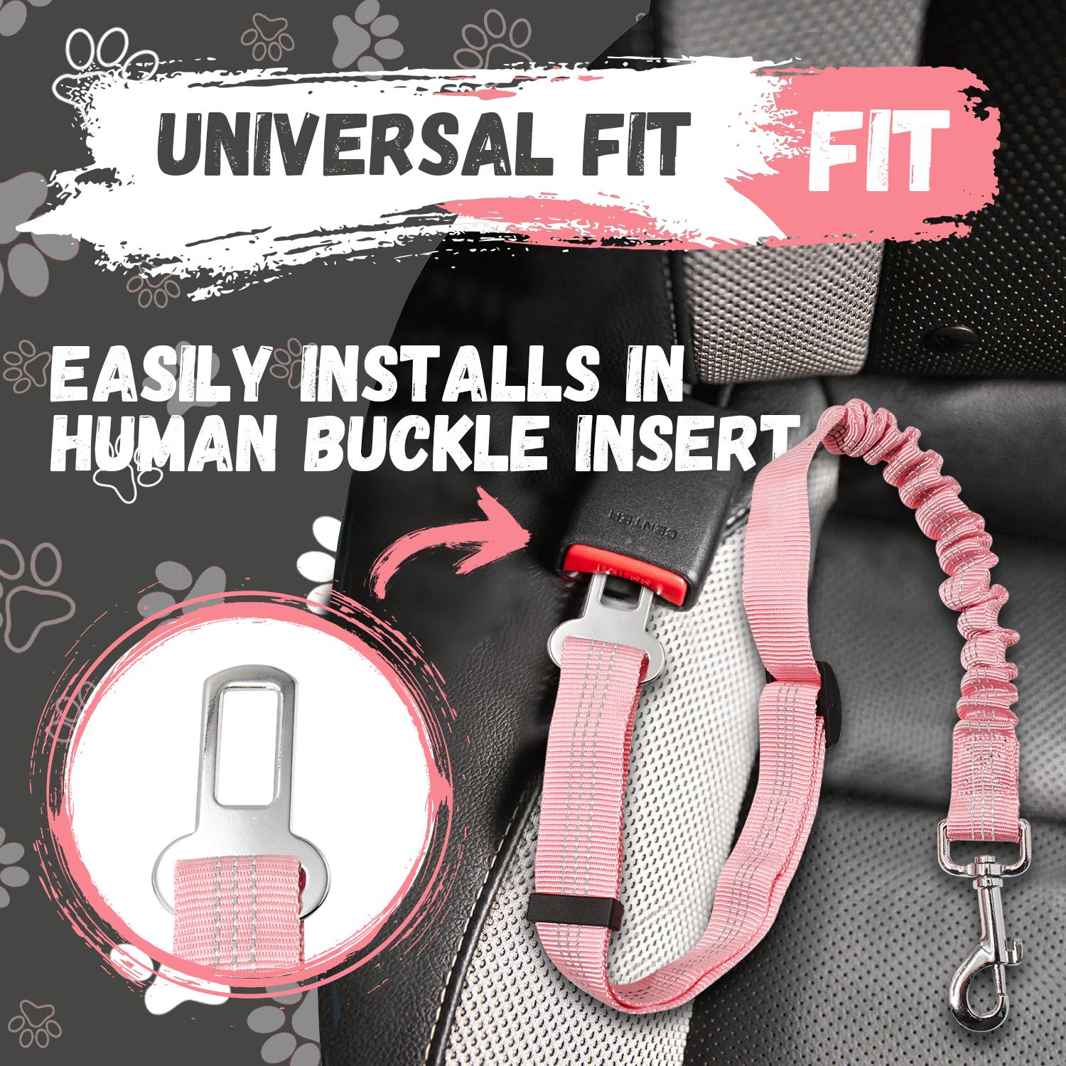 Pet Leash for Dogs and Cats, Adjustable Pet Car Seat Belt, Car Pet Harness with Elastic Bungee Buffer Reflective, Dog Accessories