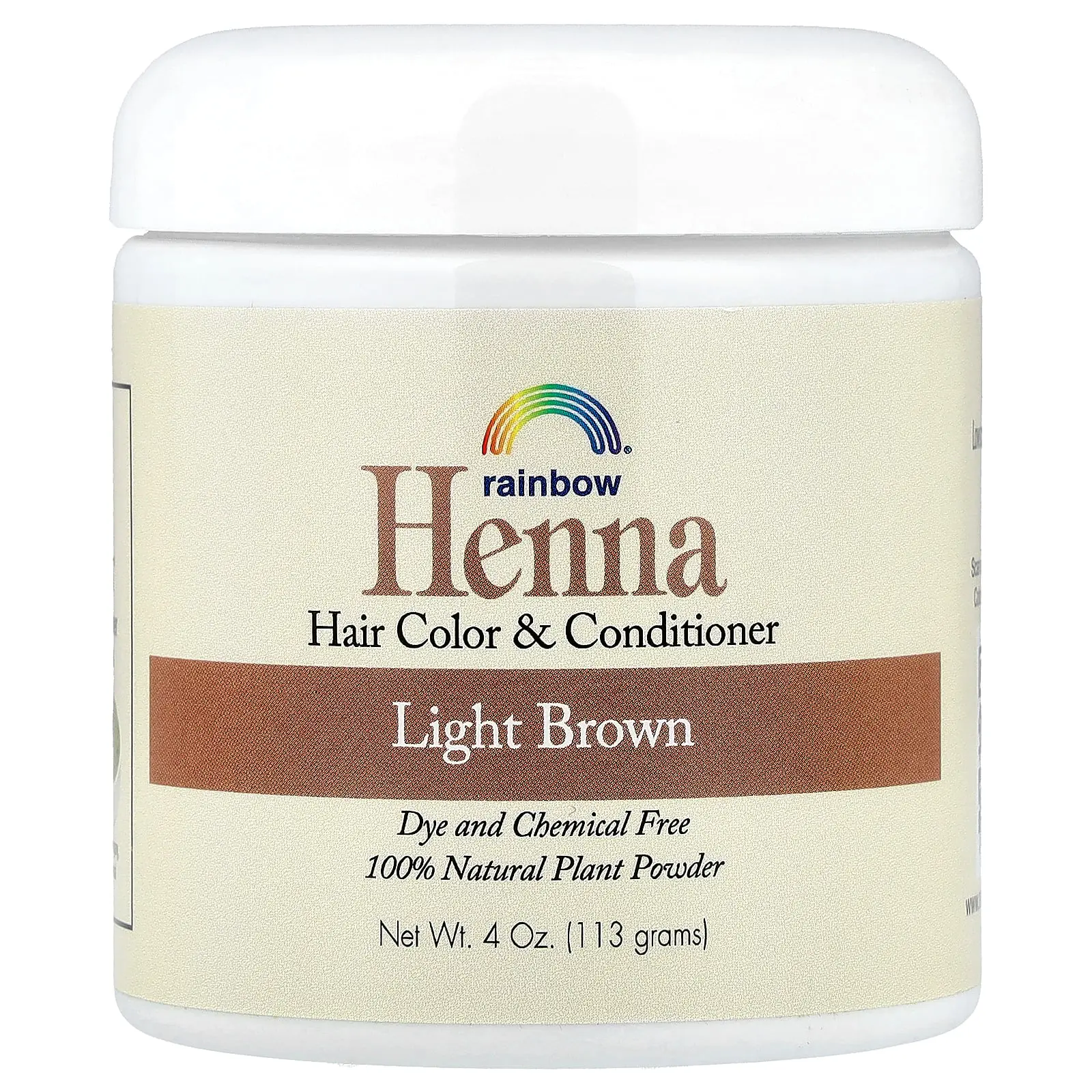 Rainbow Research Henna, Hair Color and Conditioner, Light Brown, 4 oz (113 g)