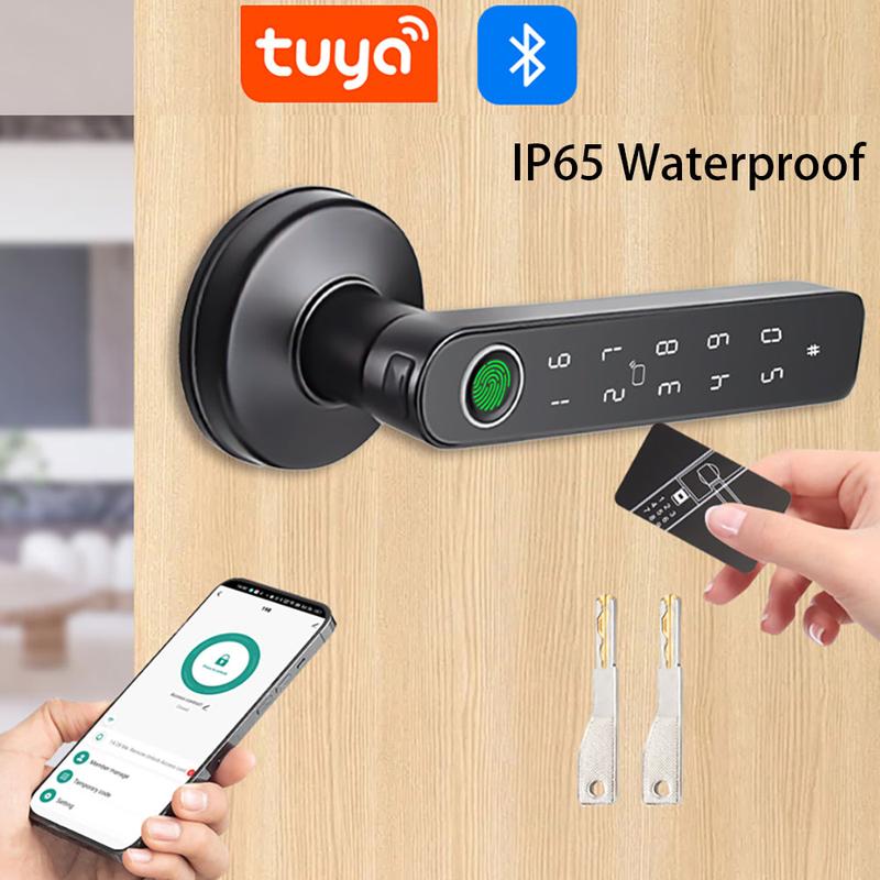 TTLock/tuya APP Smart Fingerprint Lock password code Door Lock Bluetooth Biometric fingerprint lock Electronic Handle Lock TTLock/tuya APP Smart Fingerprint Lock password code Door Lock Bluetooth Biometric fingerprint lock Electronic Handle Lock